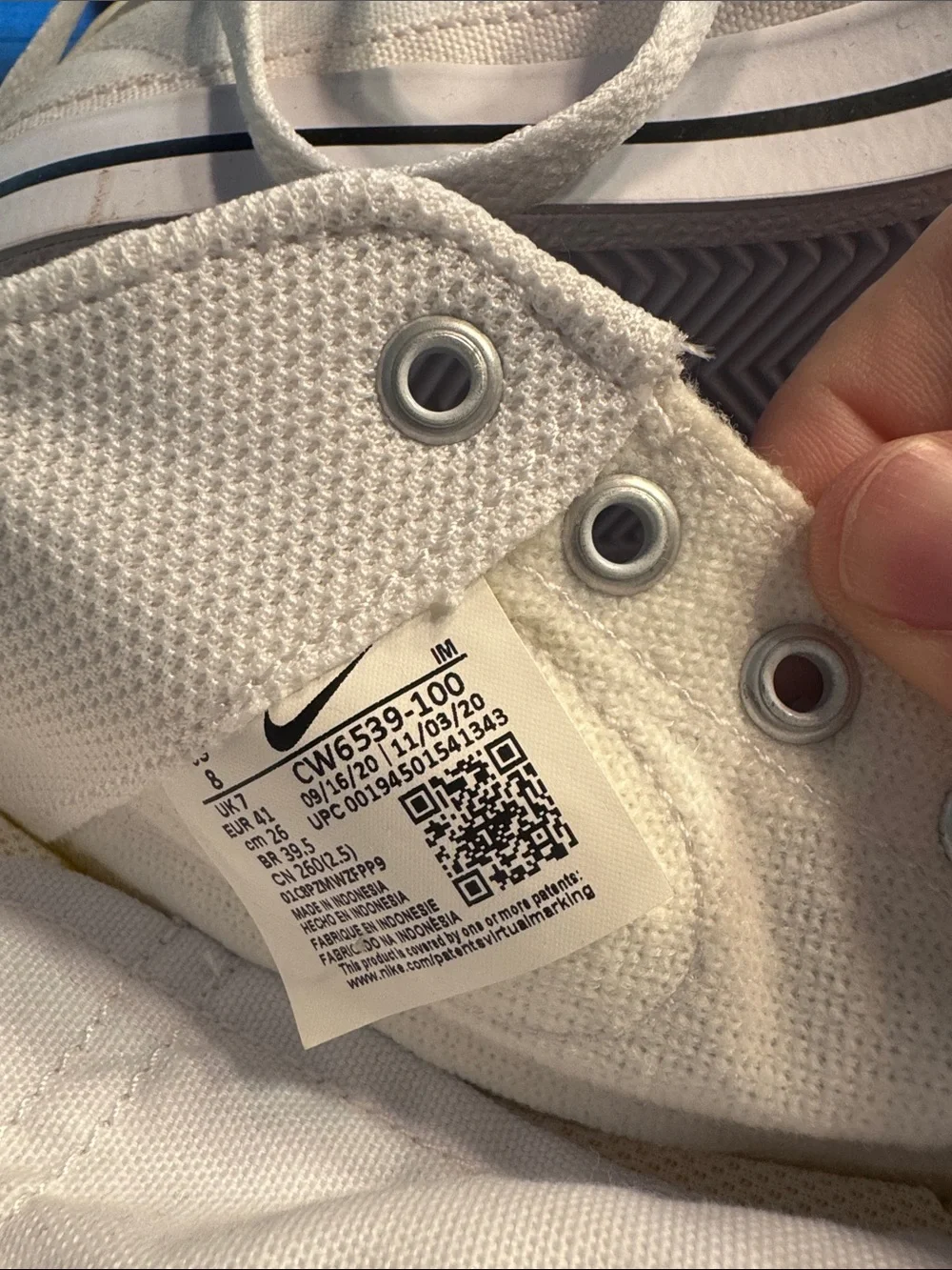 White Nike Canvas Sneakers